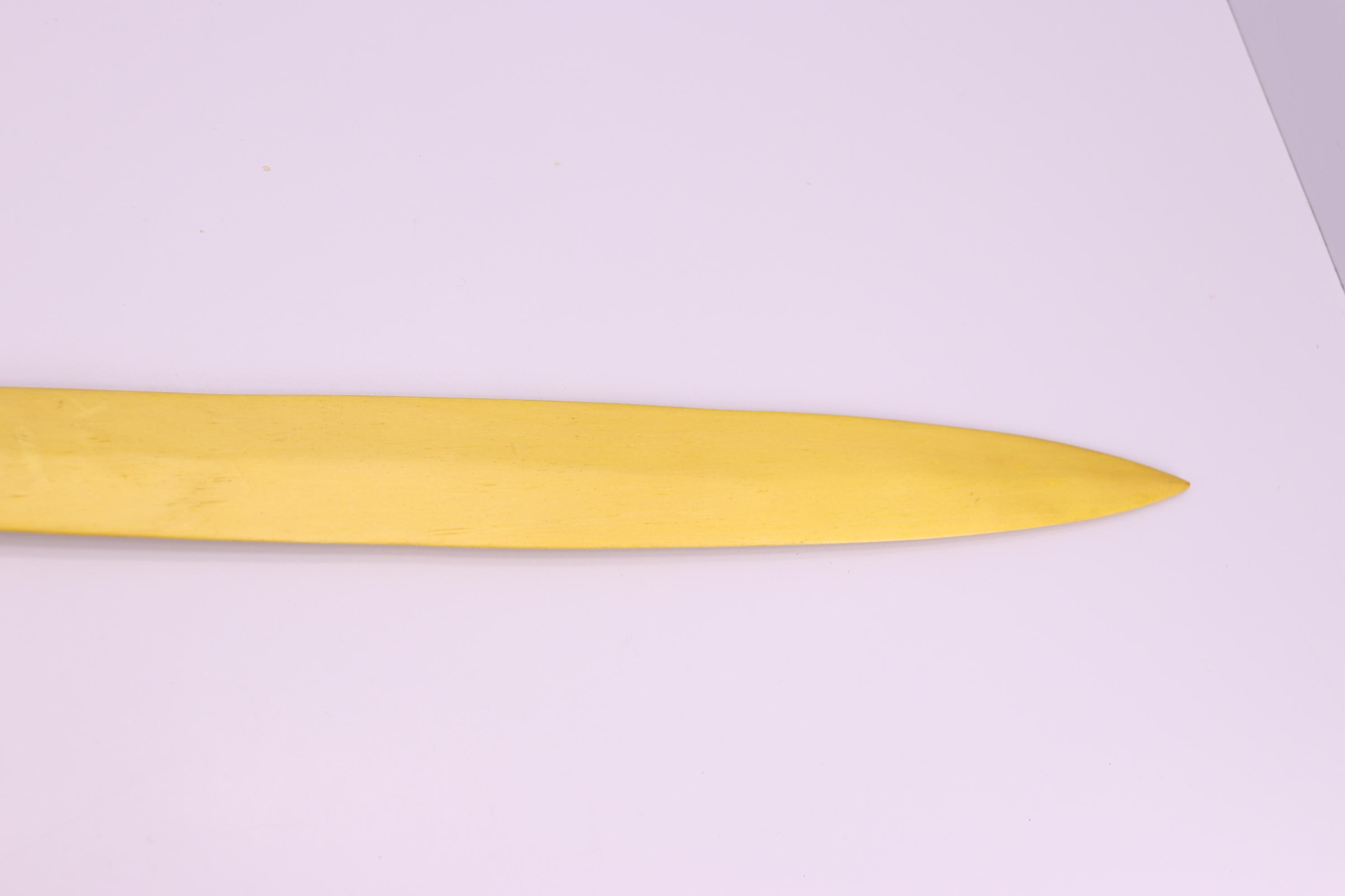 N.P. Ames Cabotville 1847 Wood Carved Sword – Overall Length is 26 ¾”.