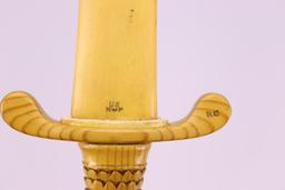 N.P. Ames Cabotville 1847 Wood Carved Sword – Overall Length is 26 ¾”.