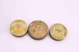 3 Musket Percussion Cap Tins – All Appear Full