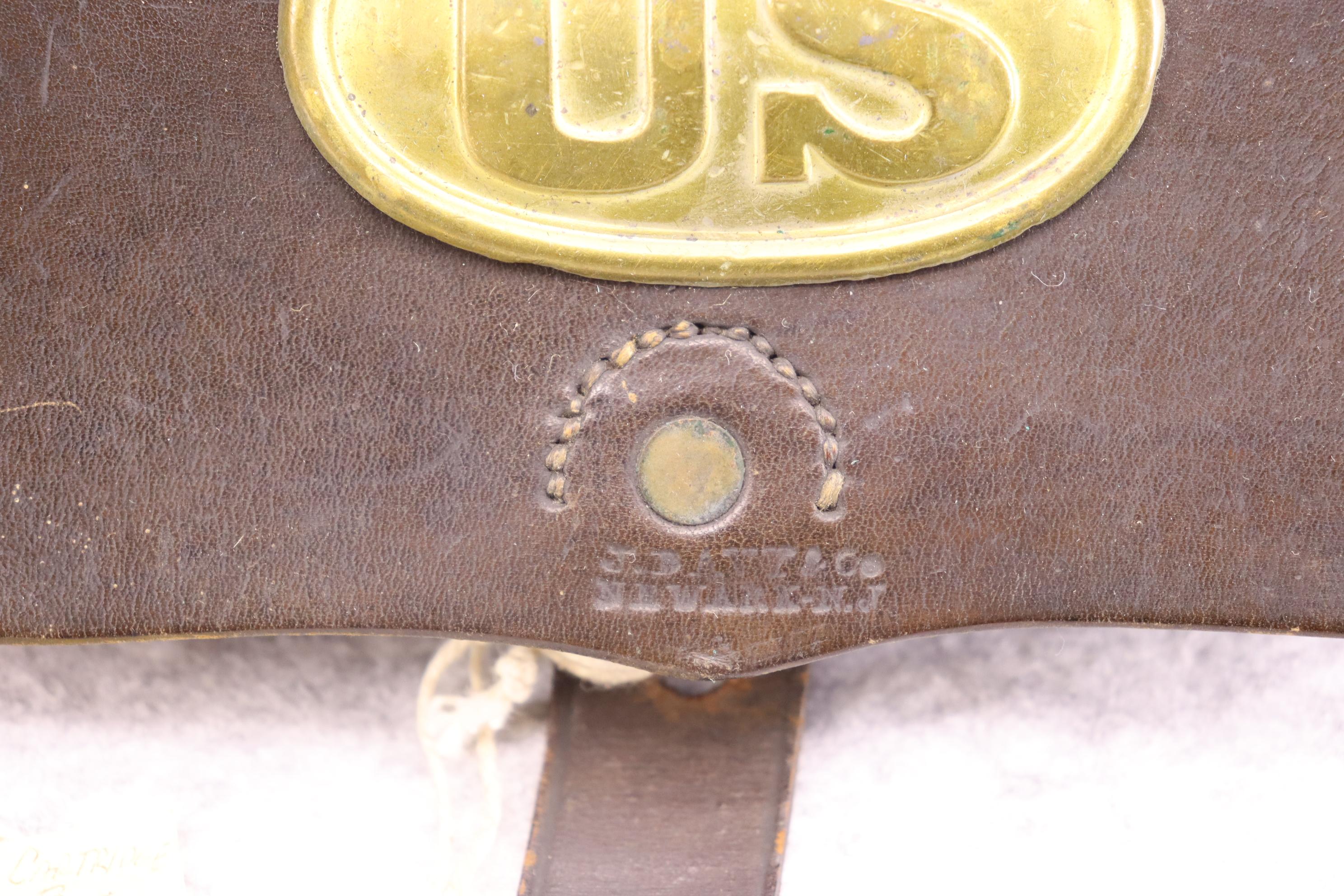 Civil War Federal Issue 44 Cal. Pistol Cartridge Box w/by J. Davis & Co. Newark, NJ.