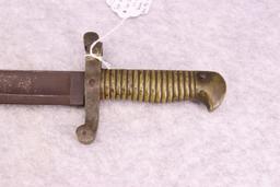 U.S. Rifle Model 1841 Type No. II Saber Bayonet – One side of Ricasso Marked U.S JH 1855 Reverse Sid