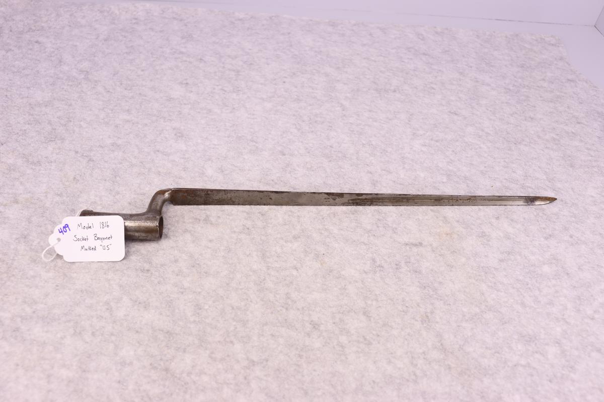 US Model 1816 Socket Bayonet Marked “US”