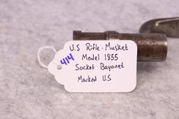 U.S. Rifle – Musket Model 1855 Socket Bayonet Marked U.S