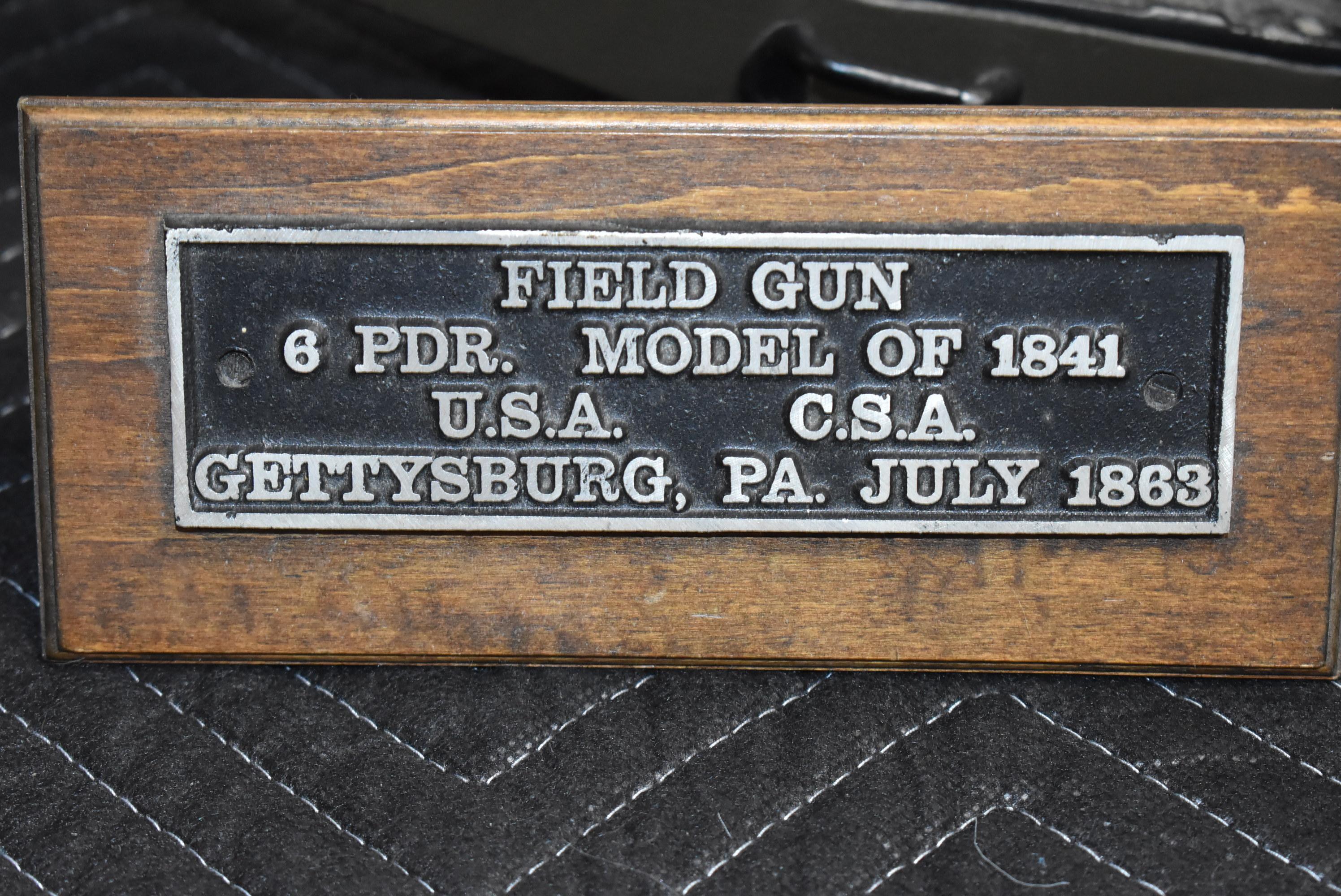 Outstanding Russ A. Norgan of Gettysburg, PA Museum Quality Custom Made 6 Pounder Model 1841 1/8 Sca