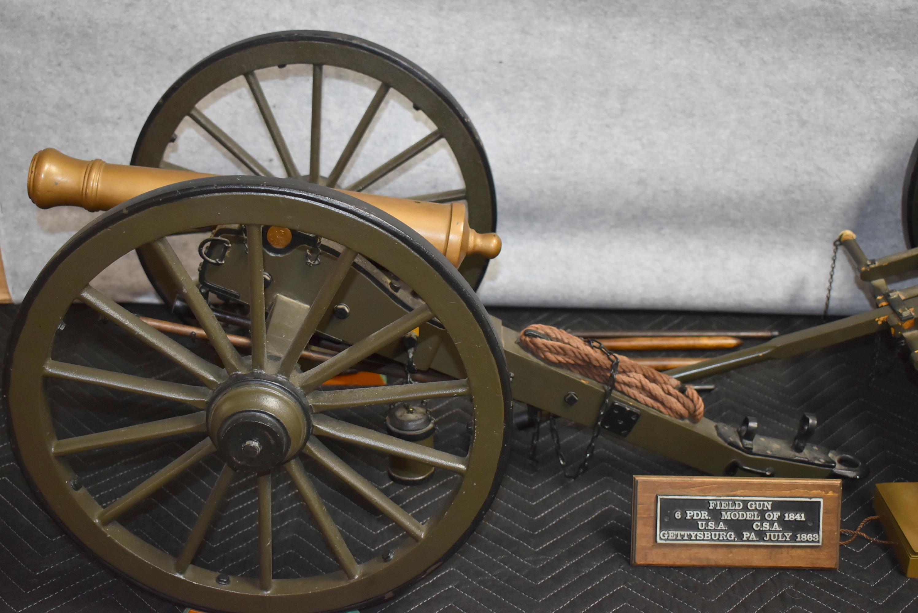 Outstanding Russ A. Norgan of Gettysburg, PA Museum Quality Custom Made 6 Pounder Model 1841 1/8 Sca