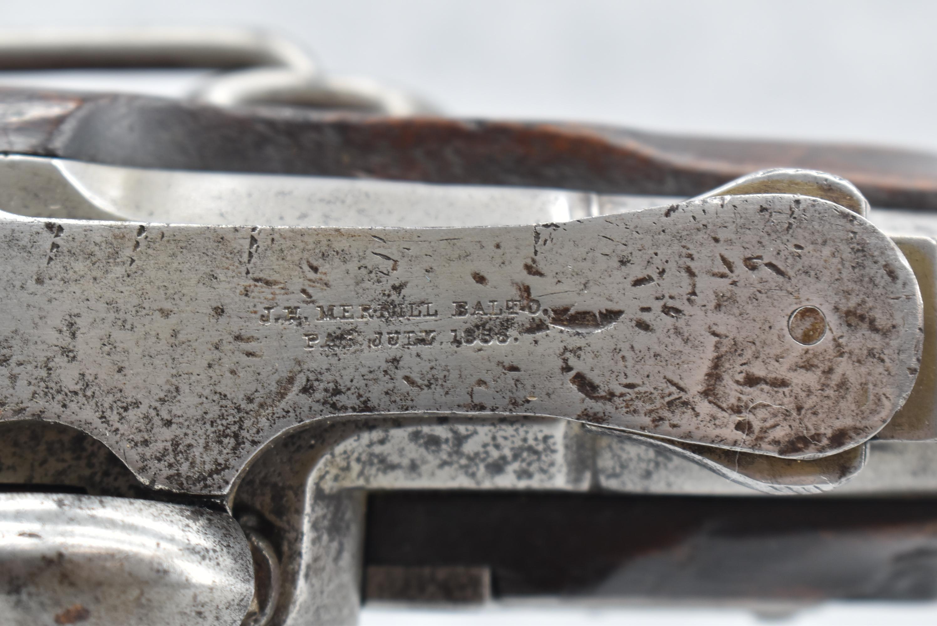 J.H. Merrill (Baltimore) – Serial #294 – 54 Cal. Breech Loading Percussion Carbine – Great Low Seria