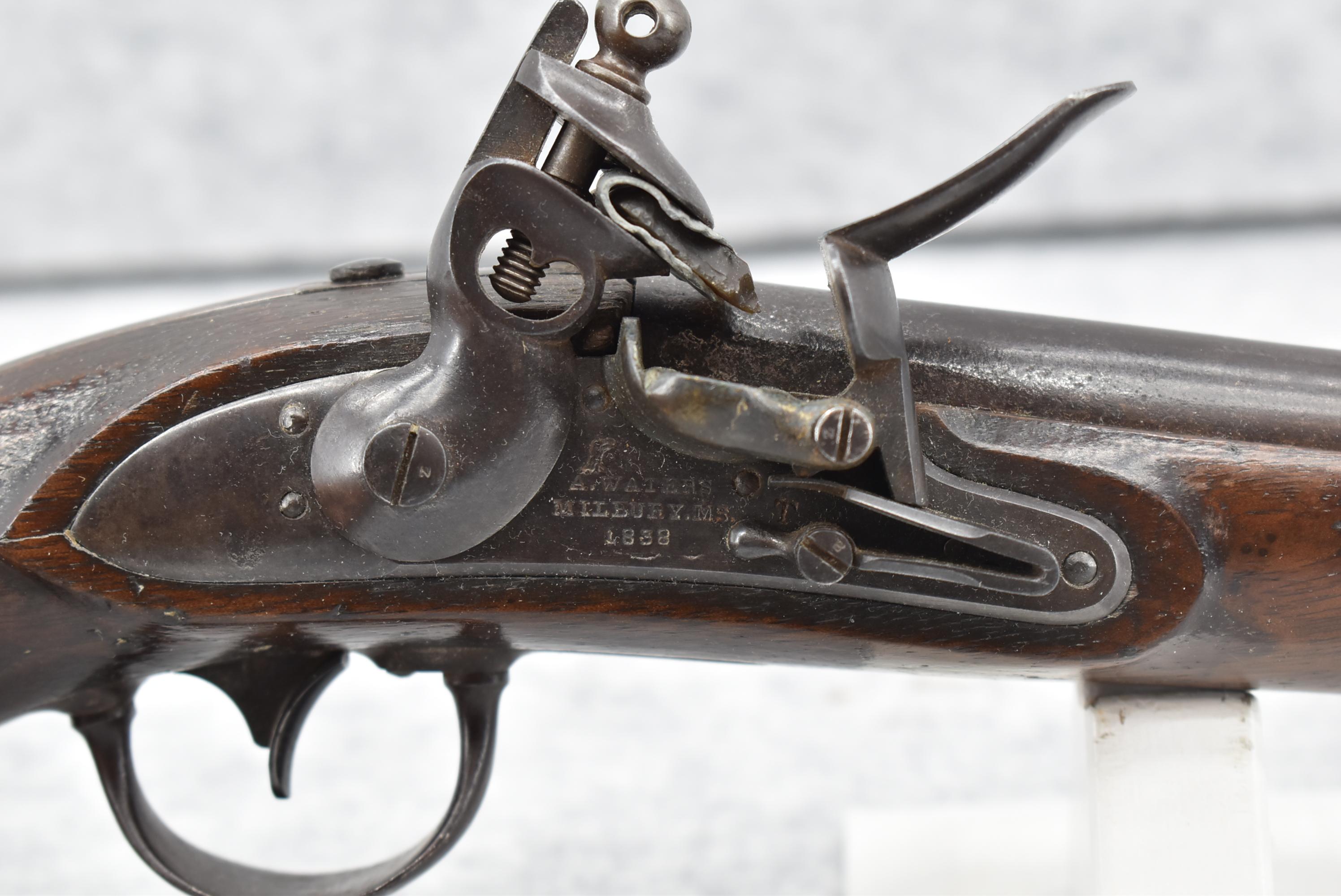 A. Waters – Mod. 1836 – 54 Cal. Single Shot Flintlock Pistol