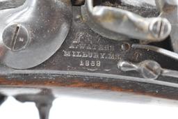 A. Waters – Mod. 1836 – 54 Cal. Single Shot Flintlock Pistol