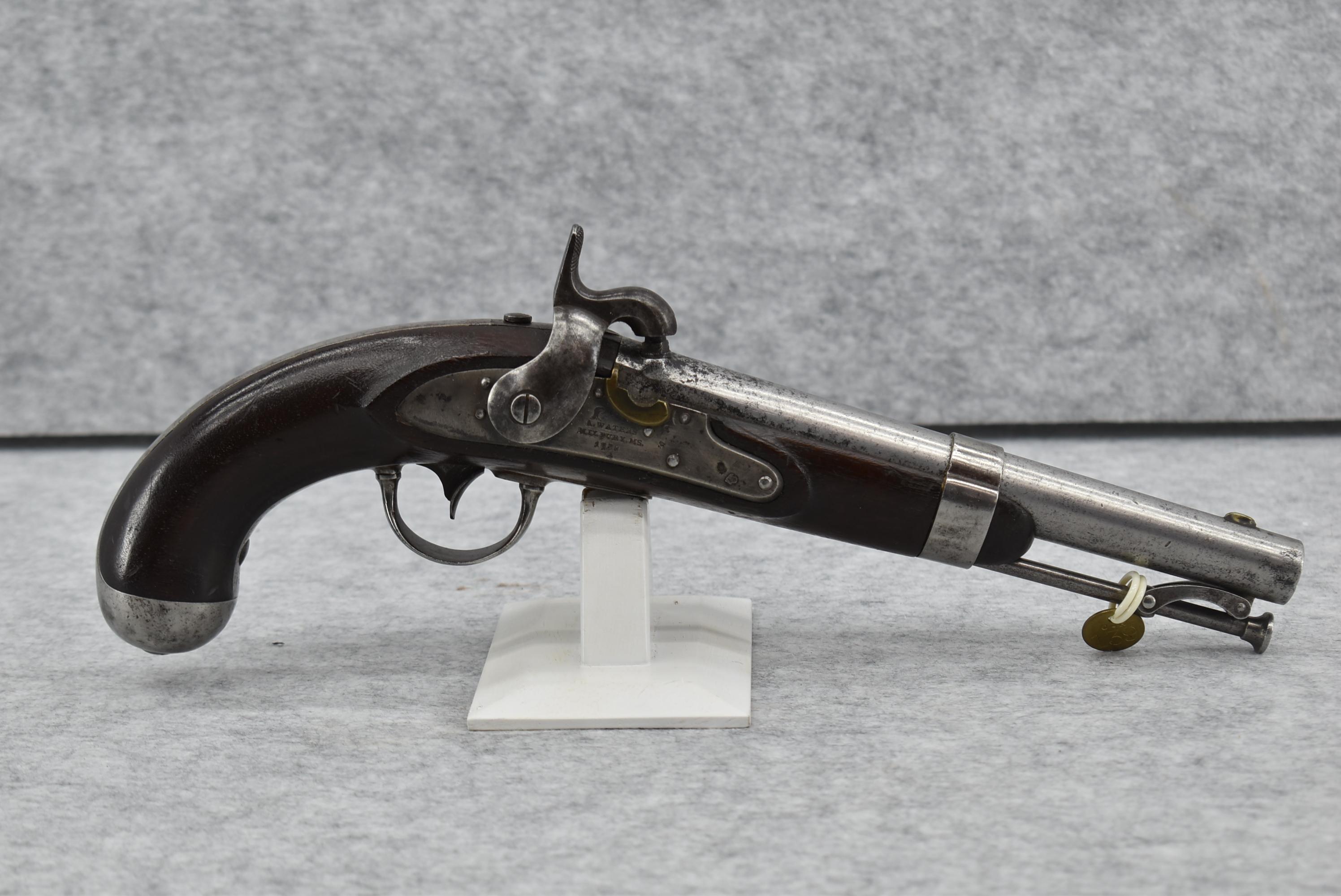 A. Waters – Mod. 1836 – 54 Cal. Converted to Percussion Pistol