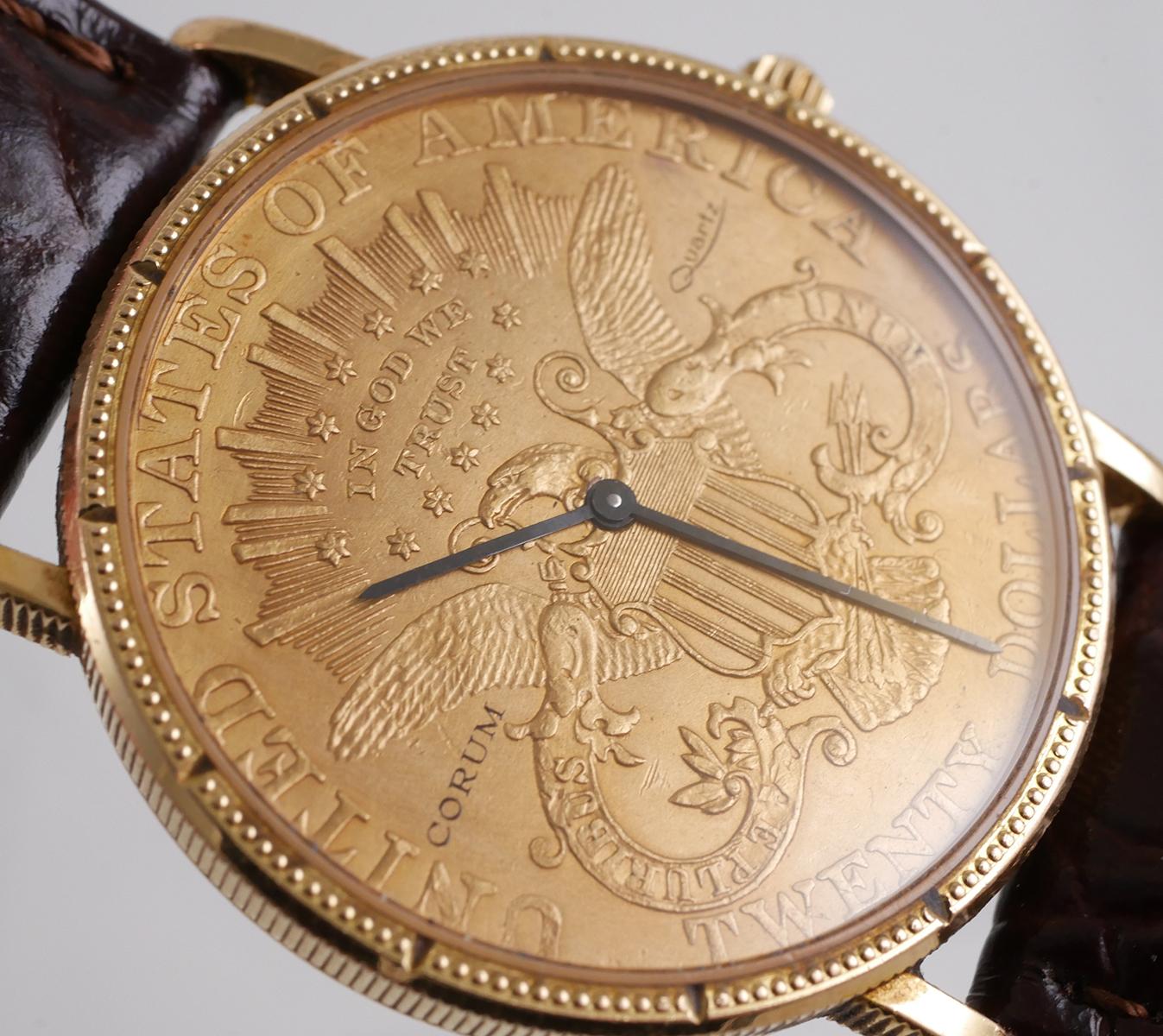 1898 Double Eagle Gold Coin Corum Quartz Watch