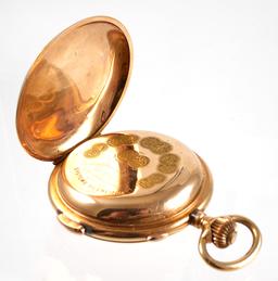 14K Tempora Swiss 1/4 Hour Repeating Pocket Watch