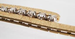 14K Yellow Gold and Diamond Bracelet