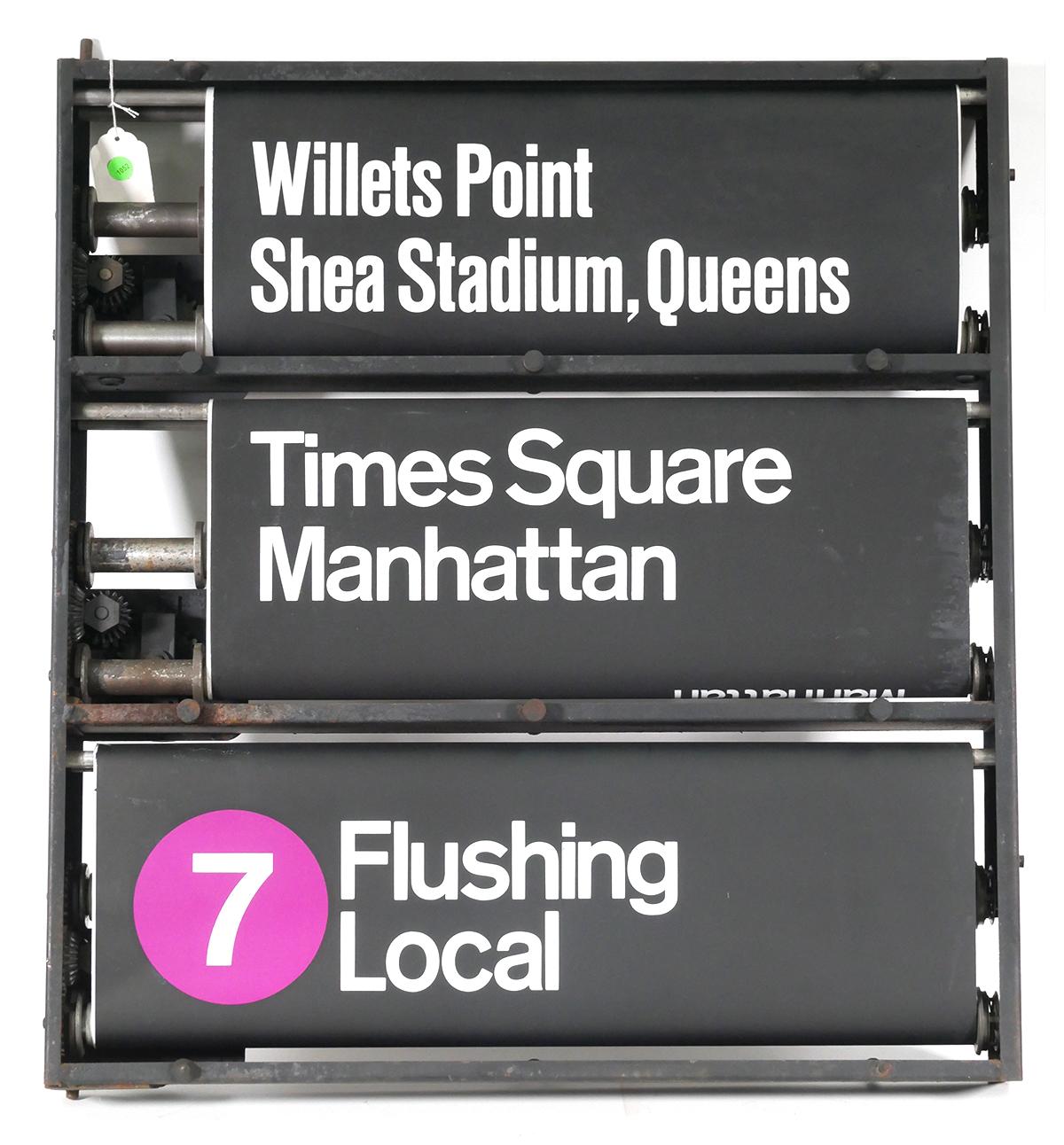 NYC Subway SHEA STADIUM Rotating Sign