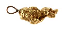 23K Natural Gold Nugget Necklace Pendant