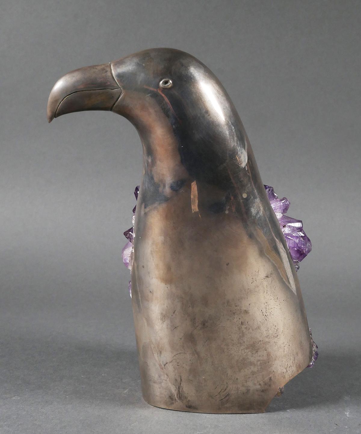 GRUPO GAL, Silver Bird with Amethyst