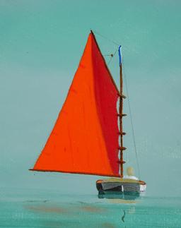 ROBERT STARK, Red Sailboat, O/C