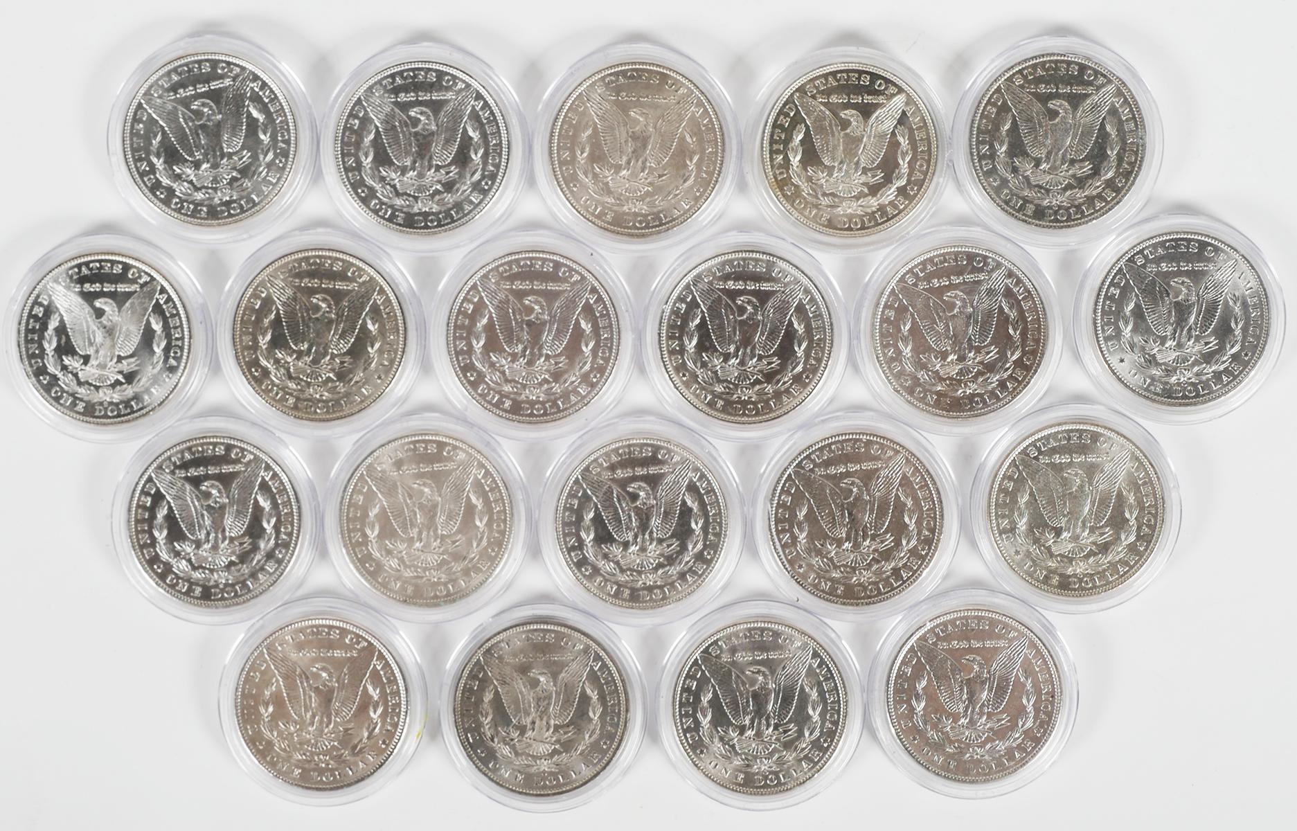 (20) US Morgan Silver Dollar $1 Coins