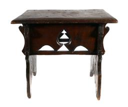 Antique Wood Stool Bench