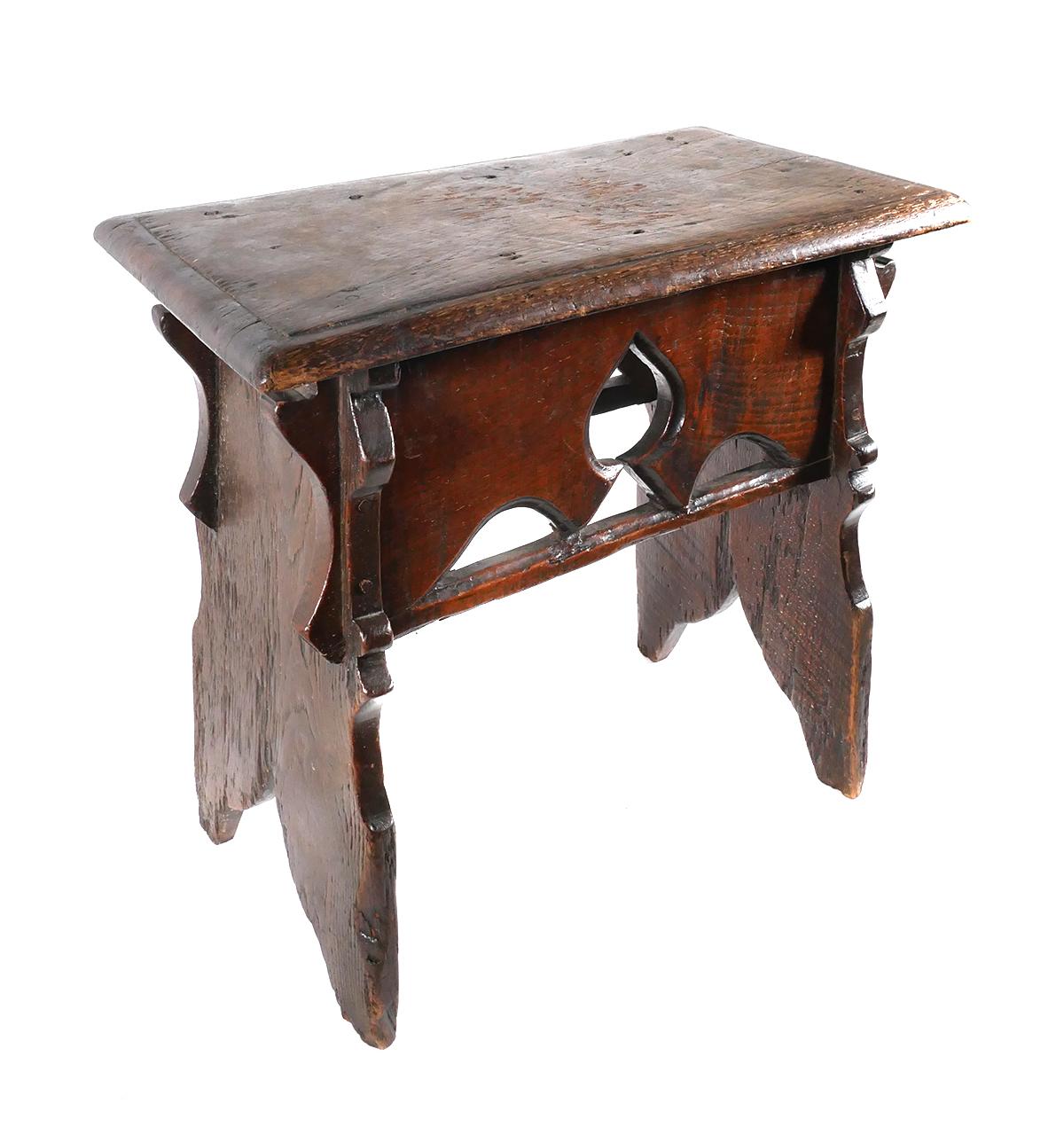 Antique Wood Stool Bench