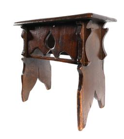 Antique Wood Stool Bench