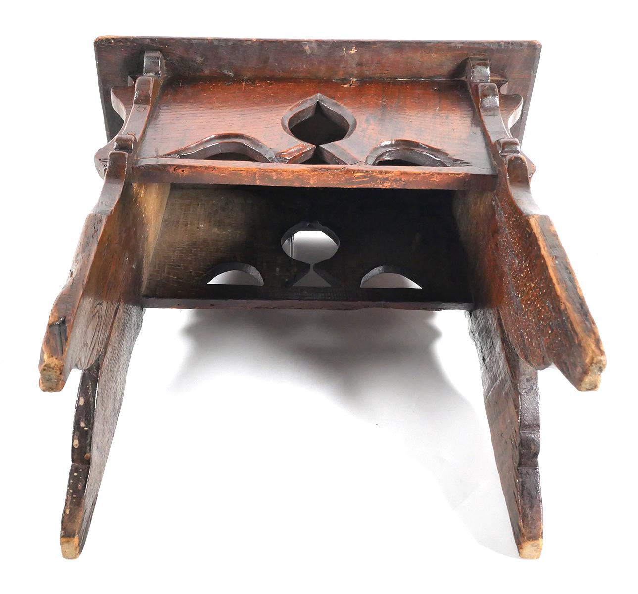 Antique Wood Stool Bench