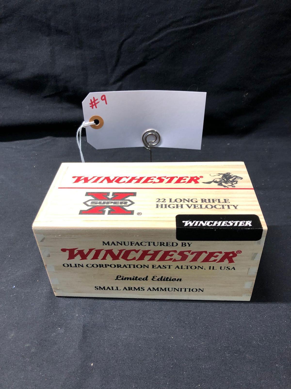 WINCHESTER LIMITED EDITION IN WOODEN BOX, 22 CAL, 500 ROUND (X1)