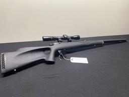 KNIGHT MOD BLACK KNIGHT, 54 CAL WITH PINE RIDGE SCOPE. SN#106756