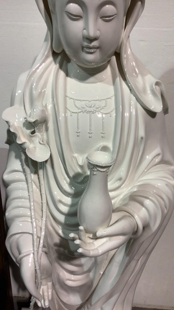 4FT BLANC DE CHINE GODDESS STATUE