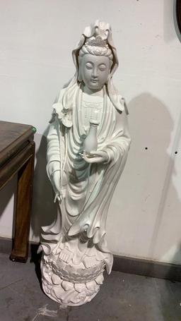 4FT BLANC DE CHINE GODDESS STATUE