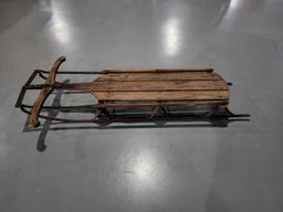 Vintage Wood Sled #1- SELLING NO RESERVE