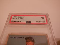 1933 GOUDEY JACK QUINN #78. PSA 1