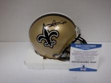 ALVIN KAMARA SIGNED AUTO SAINTS MINI HELMET. BECKETT COA