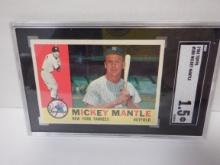 1960 TOPPS MICKEY MANTLE #350 SGC 1.5 LOOKS NICER!