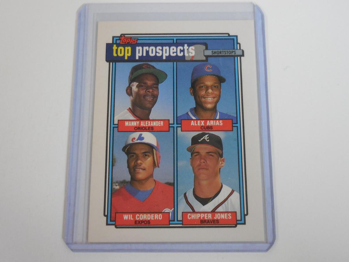 1992 TOPPS BASEBALL CHIPPER JONES PROSPECT ROOKIE CARD RC