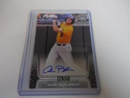 2020 LEAF DRAFT ALEC BURLESON AUTOGRAPHED ROOKIE CARD