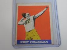 1948 LEAF FOOTBALL GUM #32 LEROY ZIMMERMAN BOSTON YANKS VINTAGE