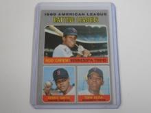 1970 TOPPS BASEBALL AMERICAN LEAGUE BATTING LEADERS ROD CAREW REGGIE SMITH TONY OLIVA