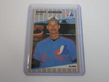 1989 FLEER BASEBALL RANDY JOHNSON ROOKIE CARD BLACK OUT RC