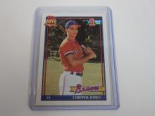 1991 TOPPS BASEBALL CHIPPER JONES ROOKIE CARD BRAVES RC