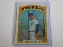 1972 TOPPS BASEBALL BILLY MARTIN MANAGER CARD MIDDLE FINGER