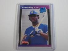 1989 DONRUSS BASEBALL KEN GRIFFEY JR RATED ROOKIE CARD RC MARINERS HOF