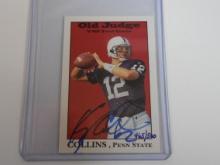 1995 SIGNATURE ROOKIES KERRY COLLINS AUTOGRAPHED ROOKIE CARD PENN STATE