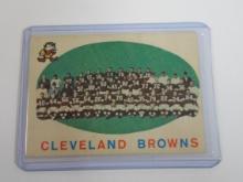 1959 TOPPS FOOTBALL CLEVELAND BROWNS TEAM CARD MARKED CHECKLIST