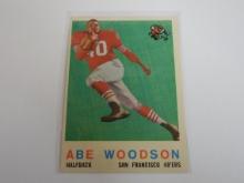 1959 TOPPS FOOTBALL #102 ABE WOODSON ROOKIE CARD VINTAGE
