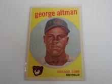 1959 TOPPS BASEBALL #512 GEORGE ALTMAN HIGH NUMBER CHICAGO CUBS