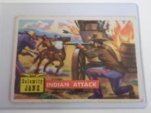 RARE 1956 TOPPS ROUNDUP #13 CALAMITY JANE INDIAN ATTACK CARD