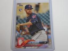 2018 TOPPS UPDATE SHANE BIEBER ROOKIE CARD CLEVELAND INDIANS RC