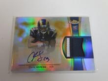2012 TOPPS FINEST CHRIS GIVENS ROOKIE PATCH AUTOGRAPH GOLD #D 08/75 RAMS