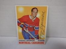 1970 TOPPS #52 JACQUES LAPERRIERE SIGNED AUTO CARD
