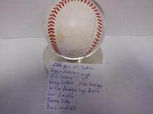 1980'S NEW YORK YANKEES SIGNED BASEBALL. REGGIE JACKSON, D WINFILED, T JOHN, YOGI BERRA & OTHERS